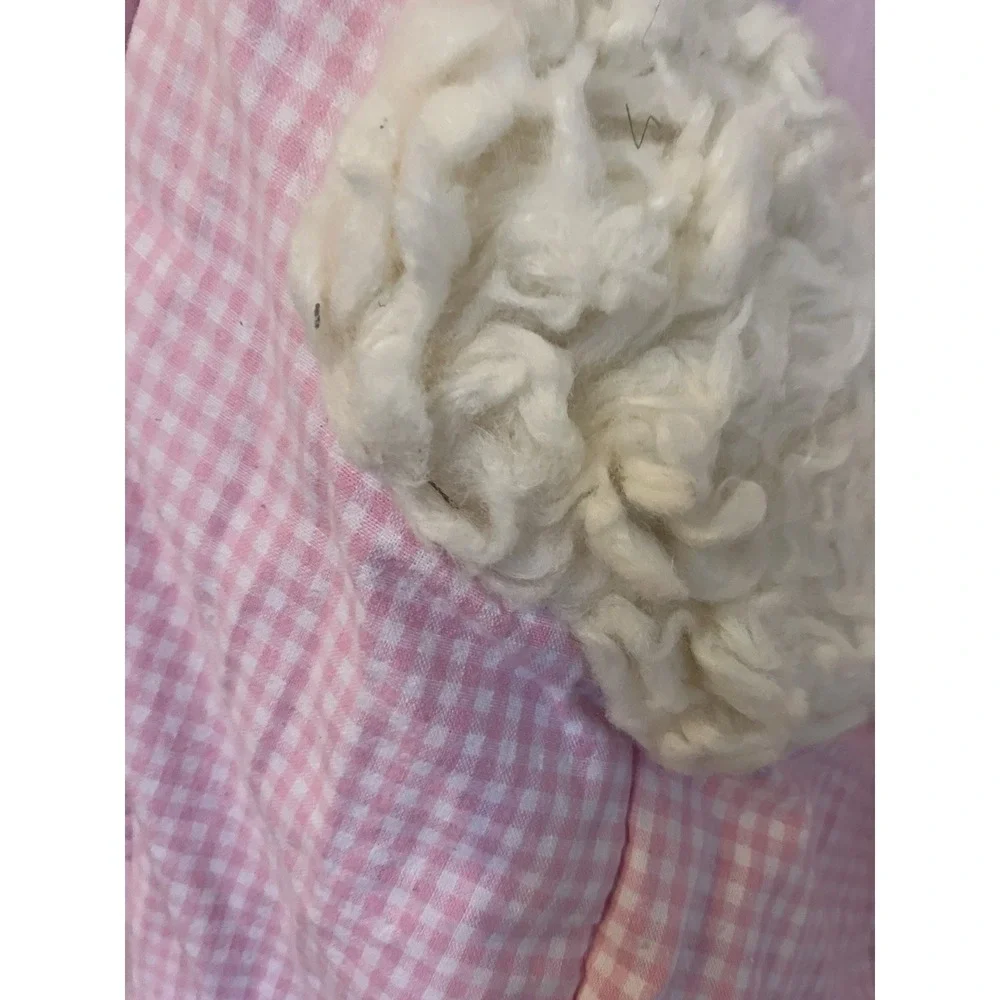 Pottery Barn Kids Shaggy Head Puppy Dog Whimsical Sleeping Bag Pink Gingham